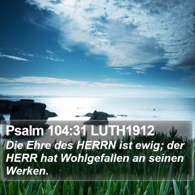 Psalm 104:31 LUTH1912 Bible Verse Image