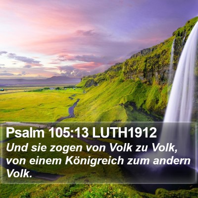 Psalm 105:13 LUTH1912 Bible Verse Image