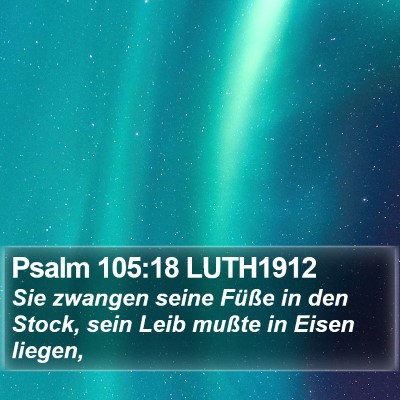 Psalm 105:18 LUTH1912 Bible Verse Image