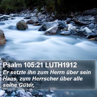 Psalm 105:21 LUTH1912 Bible Verse Image