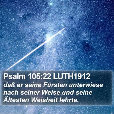 Psalm 105:22 LUTH1912 Bible Verse Image