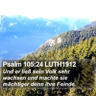 Psalm 105:24 LUTH1912 Bible Verse Image