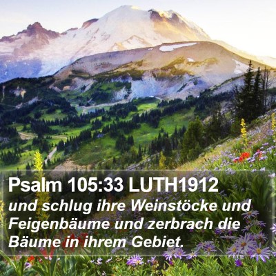 Psalm 105:33 LUTH1912 Bible Verse Image