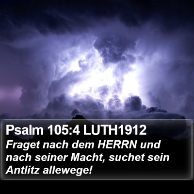 Psalm 105:4 LUTH1912 Bible Verse Image