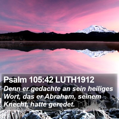Psalm 105:42 LUTH1912 Bible Verse Image
