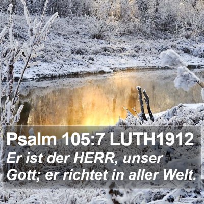 Psalm 105:7 LUTH1912 Bible Verse Image