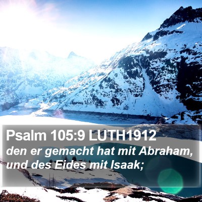 Psalm 105:9 LUTH1912 Bible Verse Image