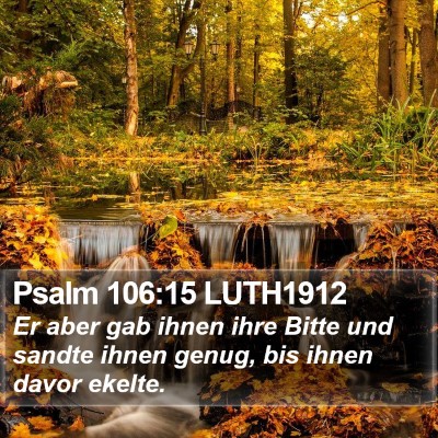 Psalm 106:15 LUTH1912 Bible Verse Image