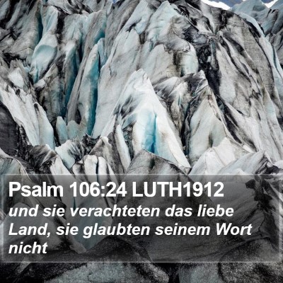 Psalm 106:24 LUTH1912 Bible Verse Image