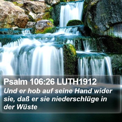 Psalm 106:26 LUTH1912 Bible Verse Image