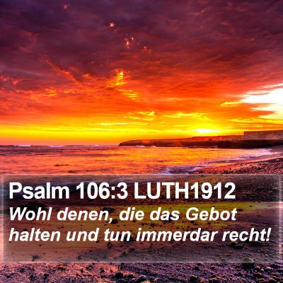 Psalm 106:3 LUTH1912 Bible Verse Image