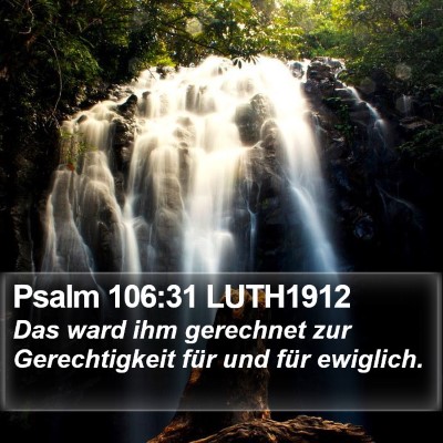 Psalm 106:31 LUTH1912 Bible Verse Image