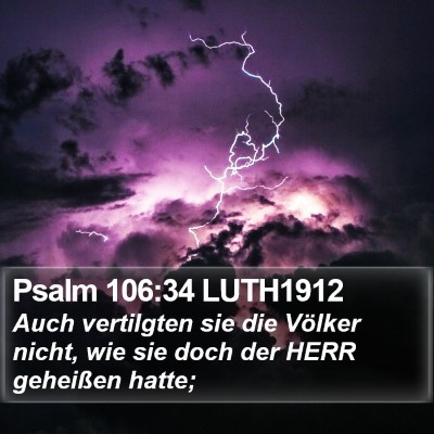 Psalm 106:34 LUTH1912 Bible Verse Image