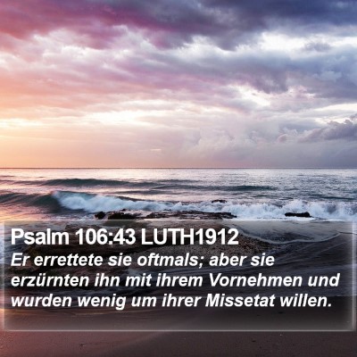 Psalm 106:43 LUTH1912 Bible Verse Image