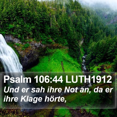 Psalm 106:44 LUTH1912 Bible Verse Image