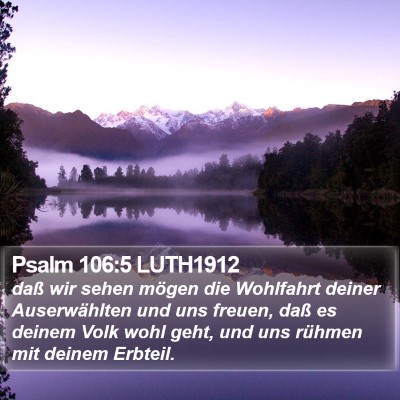 Psalm 106:5 LUTH1912 Bible Verse Image