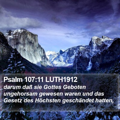 Psalm 107:11 LUTH1912 Bible Verse Image