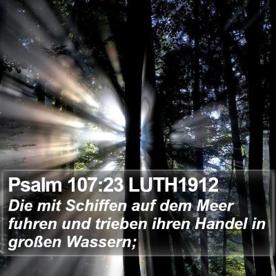 Psalm 107:23 LUTH1912 Bible Verse Image
