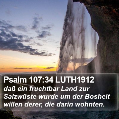 Psalm 107:34 LUTH1912 Bible Verse Image