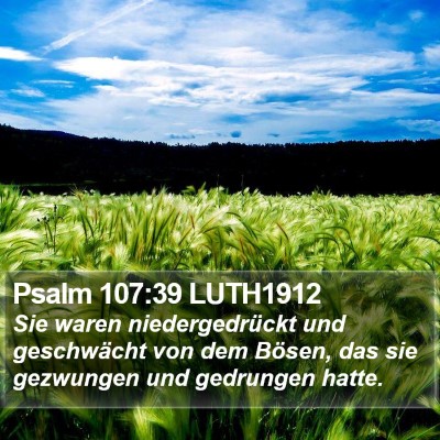 Psalm 107:39 LUTH1912 Bible Verse Image