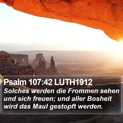 Psalm 107:42 LUTH1912 Bible Verse Image
