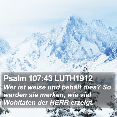 Psalm 107:43 LUTH1912 Bible Verse Image