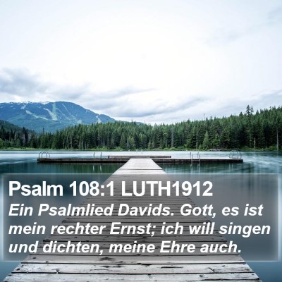 Psalm 108:1 LUTH1912 Bible Verse Image