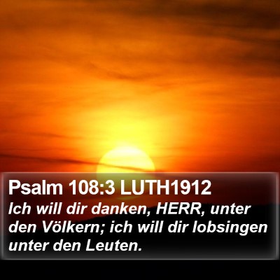 Psalm 108:3 LUTH1912 Bible Verse Image