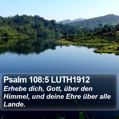Psalm 108:5 LUTH1912 Bible Verse Image