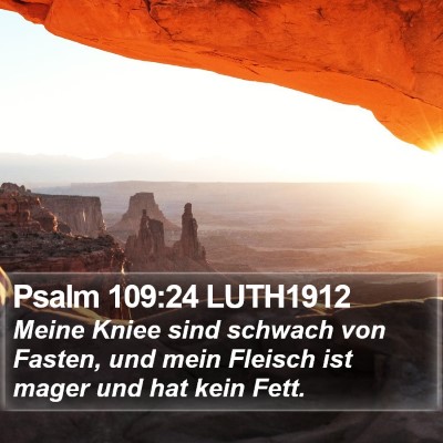 Psalm 109:24 LUTH1912 Bible Verse Image