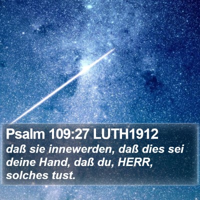 Psalm 109:27 LUTH1912 Bible Verse Image