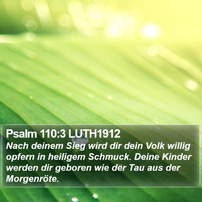 Psalm 110:3 LUTH1912 Bible Verse Image