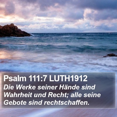 Psalm 111:7 LUTH1912 Bible Verse Image