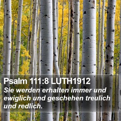 Psalm 111:8 LUTH1912 Bible Verse Image