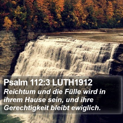 Psalm 112:3 LUTH1912 Bible Verse Image