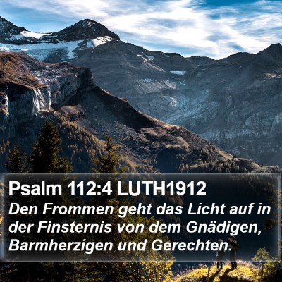 Psalm 112:4 LUTH1912 Bible Verse Image