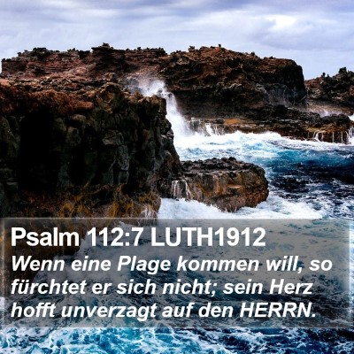 Psalm 112:7 LUTH1912 Bible Verse Image