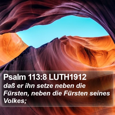 Psalm 113:8 LUTH1912 Bible Verse Image