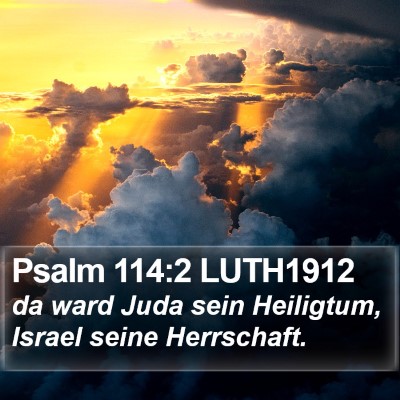 Psalm 114:2 LUTH1912 Bible Verse Image