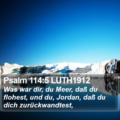 Psalm 114:5 LUTH1912 Bible Verse Image