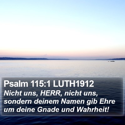 Psalm 115:1 LUTH1912 Bible Verse Image