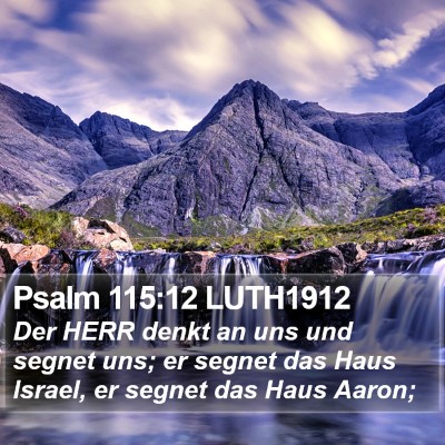 Psalm 115:12 LUTH1912 Bible Verse Image