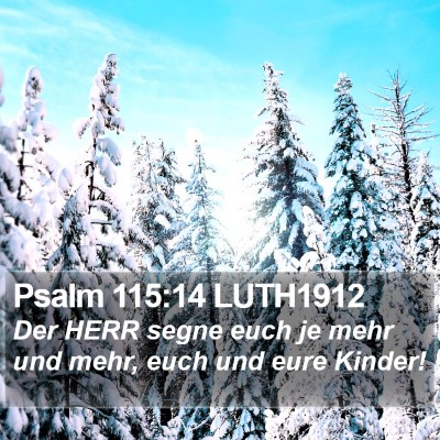 Psalm 115:14 LUTH1912 Bible Verse Image