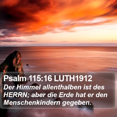 Psalm 115:16 LUTH1912 Bible Verse Image