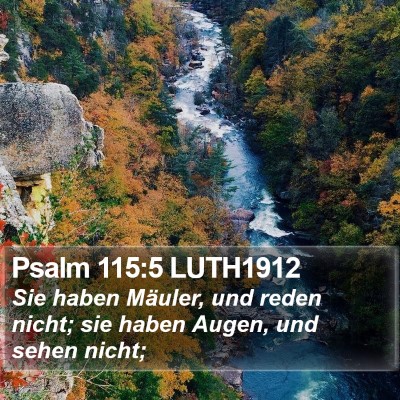 Psalm 115:5 LUTH1912 Bible Verse Image