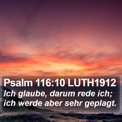 Psalm 116:10 LUTH1912 Bible Verse Image