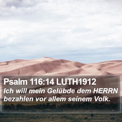 Psalm 116:14 LUTH1912 Bible Verse Image