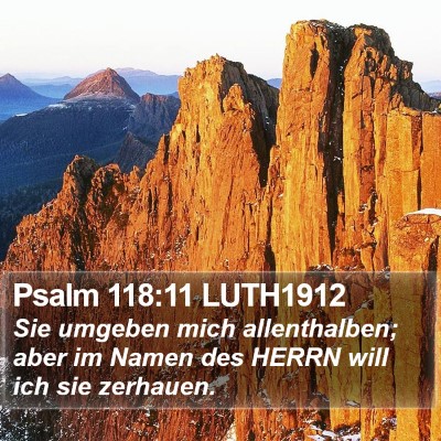 Psalm 118:11 LUTH1912 Bible Verse Image