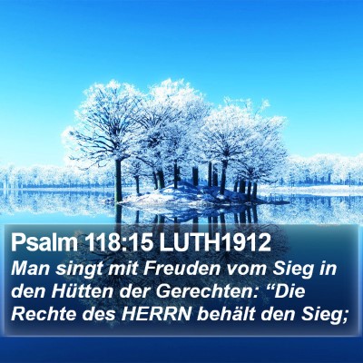 Psalm 118:15 LUTH1912 Bible Verse Image