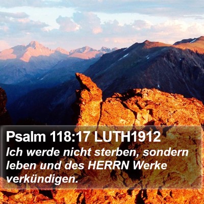 Psalm 118:17 LUTH1912 Bible Verse Image